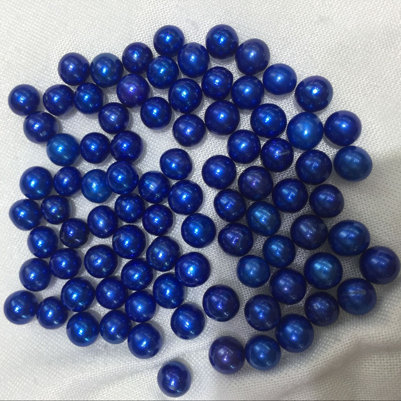 Wholesale AA+ Navy High Luster Natural Round Loose Oyster Pearls,Sold by Piece