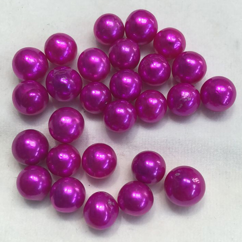 Wholesale AA 9-10mm Hot Pink Round Freshwater Loose Edison Pearls,Sold by Piece