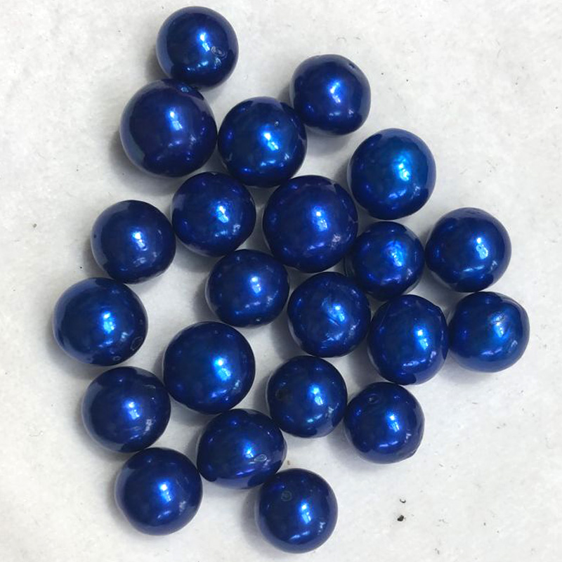 Wholesale AA 9-10mm Acid Blue Round Loose Edison Pearls,Sold by Piece