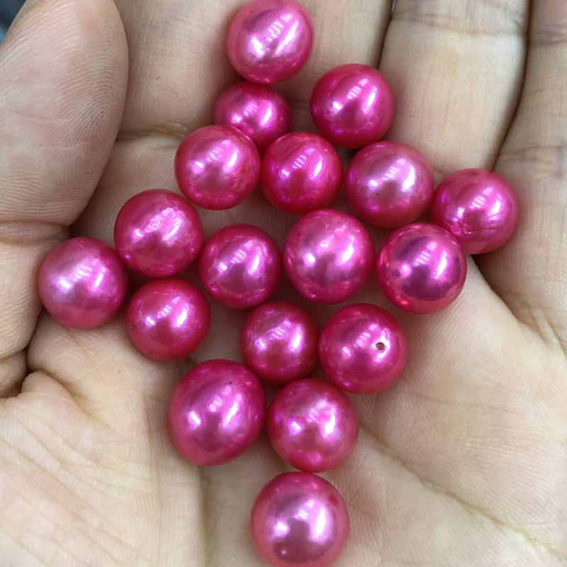 Wholesale AA 9-10mm Rose Round Loose Edison Pearls,Sold by Piece