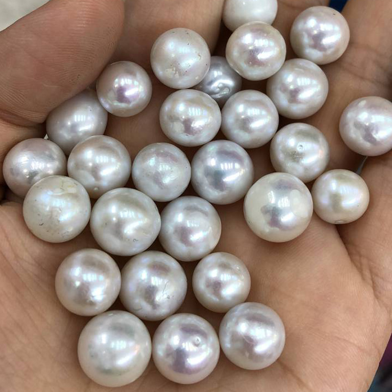 Wholesale AA+ 9-10mm White Round Freshwater Loose Edison Pearls,Sold by Piece