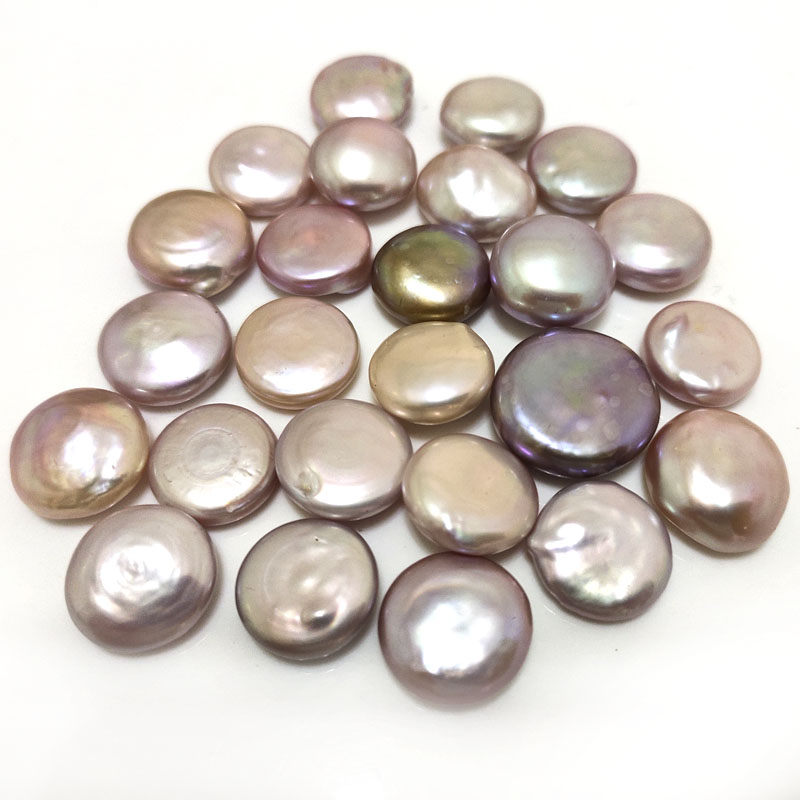 13-15mm AAA Natural Lavender Coin Shaped Loose Pearls,Sold by Piece