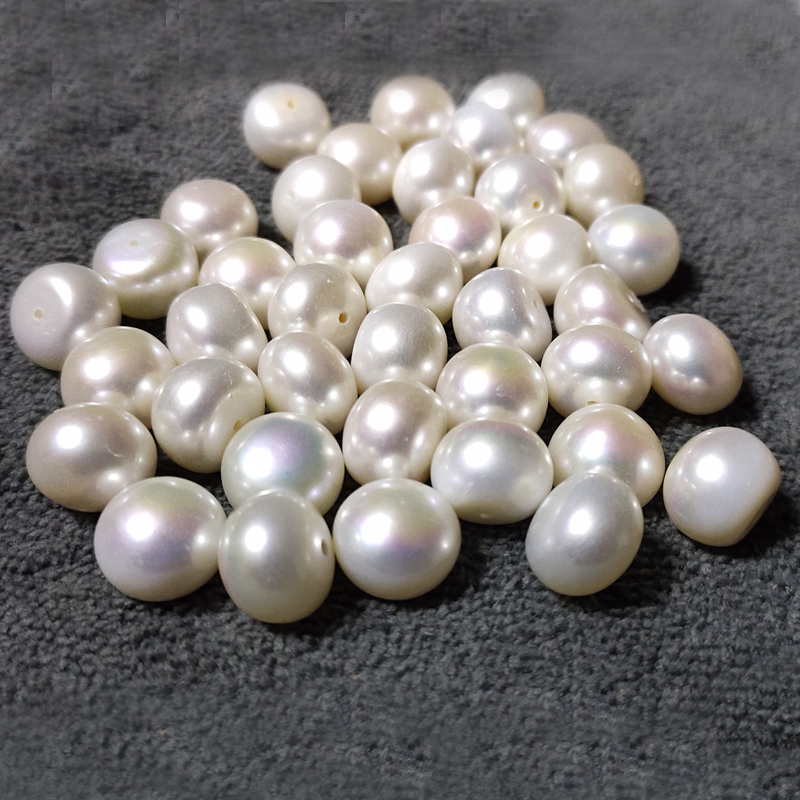 Wholesale 10-10.5mm AAA High Luster White Half Round Loose Pearls,Sold by Piece