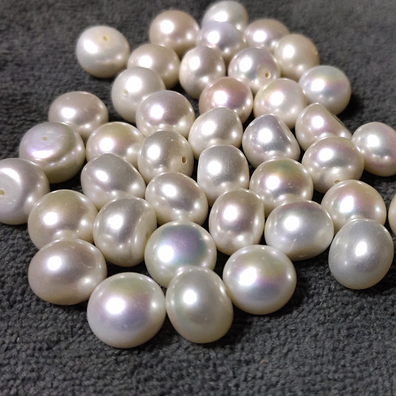 Wholesale 11-11.5mm AAA High Luster White Half Round Loose Pearls,Sold by Piece