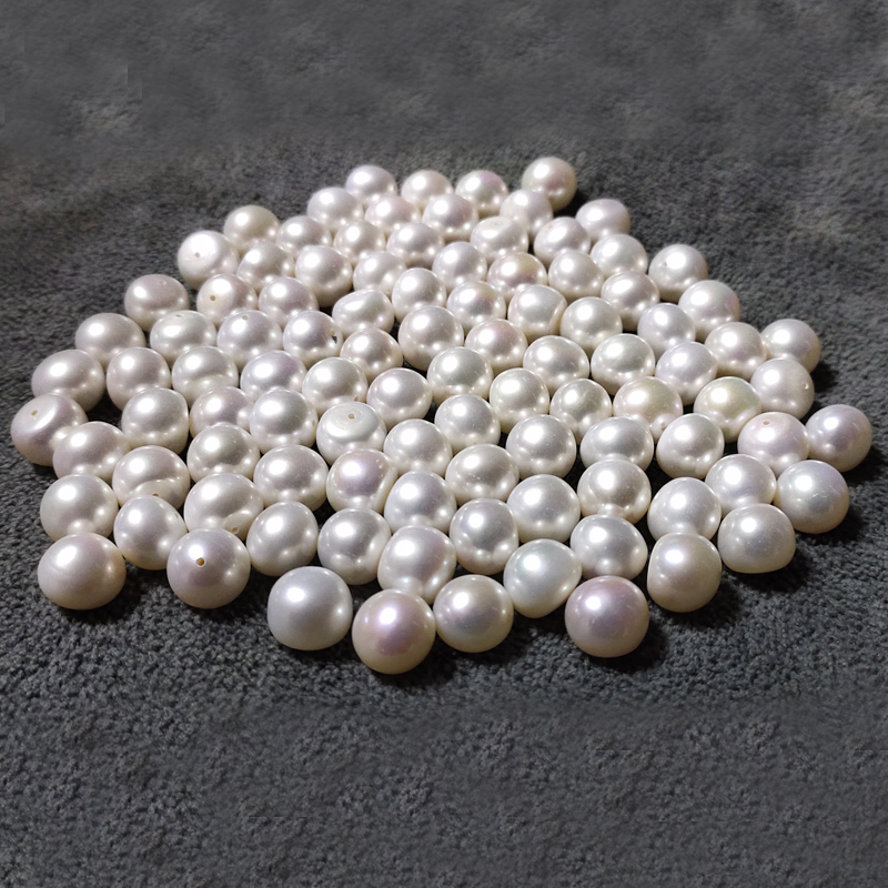 Wholesale 9-9.5mm AAA High Luster White Half Round Loose Pearls,Sold by Piece