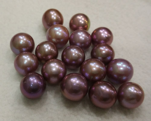 AAA 12-13mm High Luster Natural Purple Sea Water Pearl,Sold by Piece