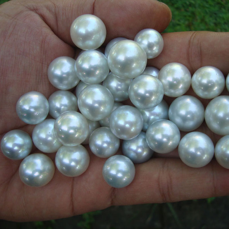 10-11mm AAA Natural Genuine Round Silver South Sea Pearl,Sold by Piece
