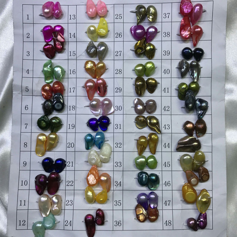Color Chart for Round Custom Dyed Pearls Oysters