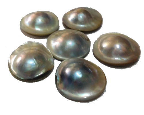 AA 20mm Untrimmed Natural Grey Mabe Pearl For Sale,Sold by Piece