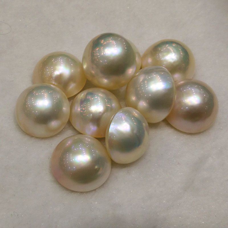16-17mm AAA High Luster White Round Natural Sea Water Mabe Pearl,Sold by Piece