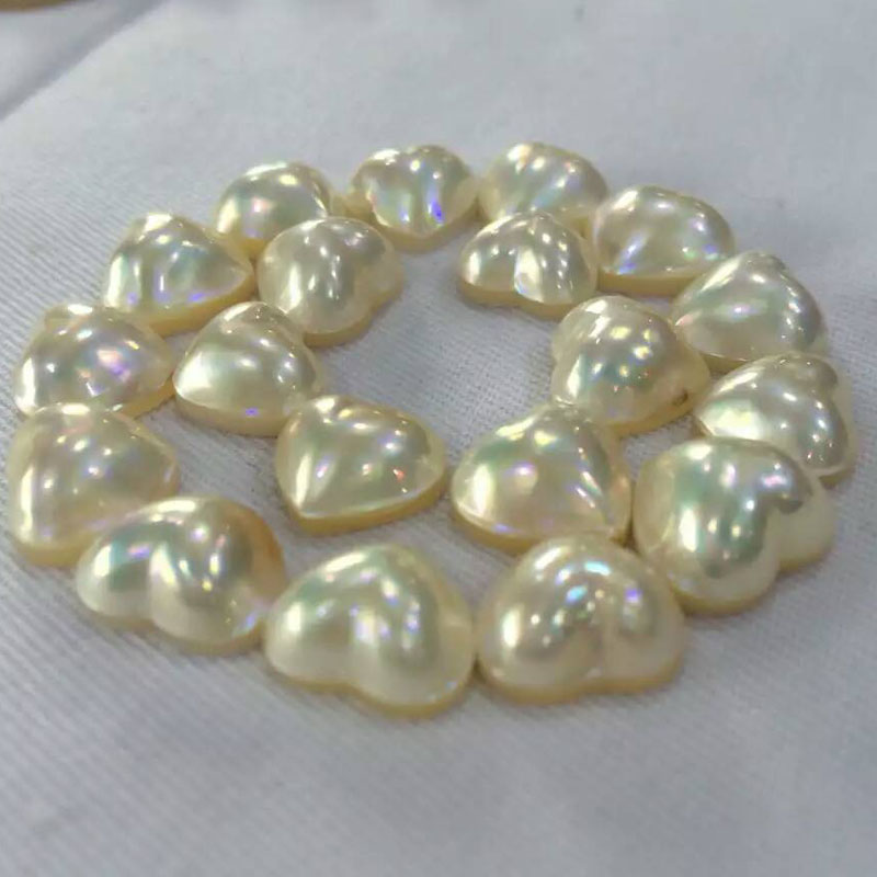 18-19mm AAA High Luster White Heart Shaped Natural Sea Water Pearl,Sold by Piece