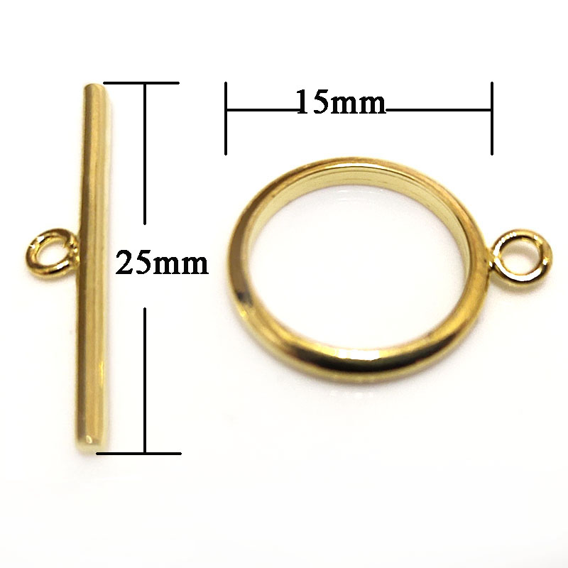 15x25mm Yellow Gold Filled Toggle Necklace and Bracelet Jewelry Clasp
