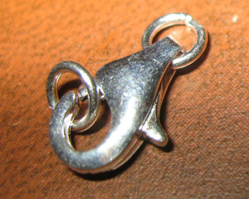 7-12mm Lobster Shaped 925 Sterling Silver Clasp