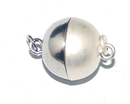 10mm Round Silver Color Magnetic Jewelry Clasp