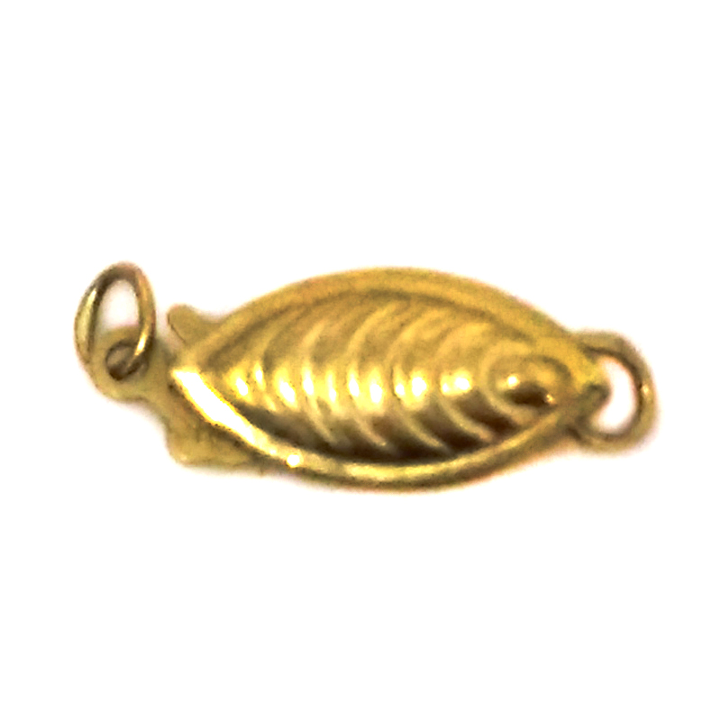 Wholesale 6x12mm 14 K Yellow Gold Fish Shape Jewelry Clasp