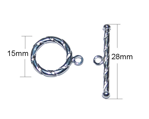 15*30 mm Silver Plated Jump Ring Clasp