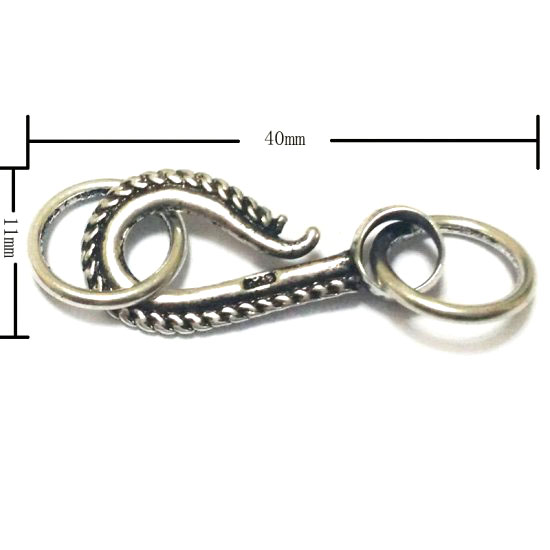 11x40 mm Lobster 925 Sterling Silver Clasp,Sold by Piece