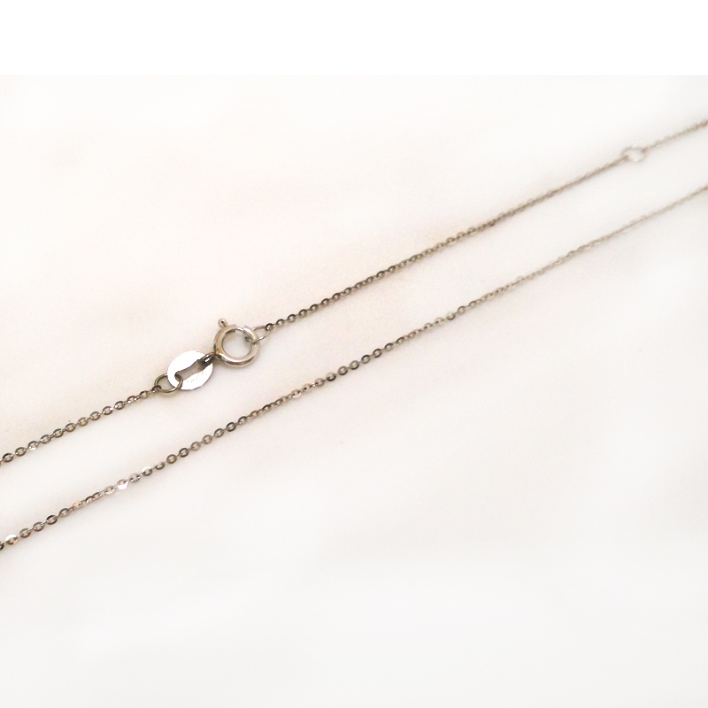 18 inches 18K White Solid Gold Chain(Can be adjusted to 16 inches)