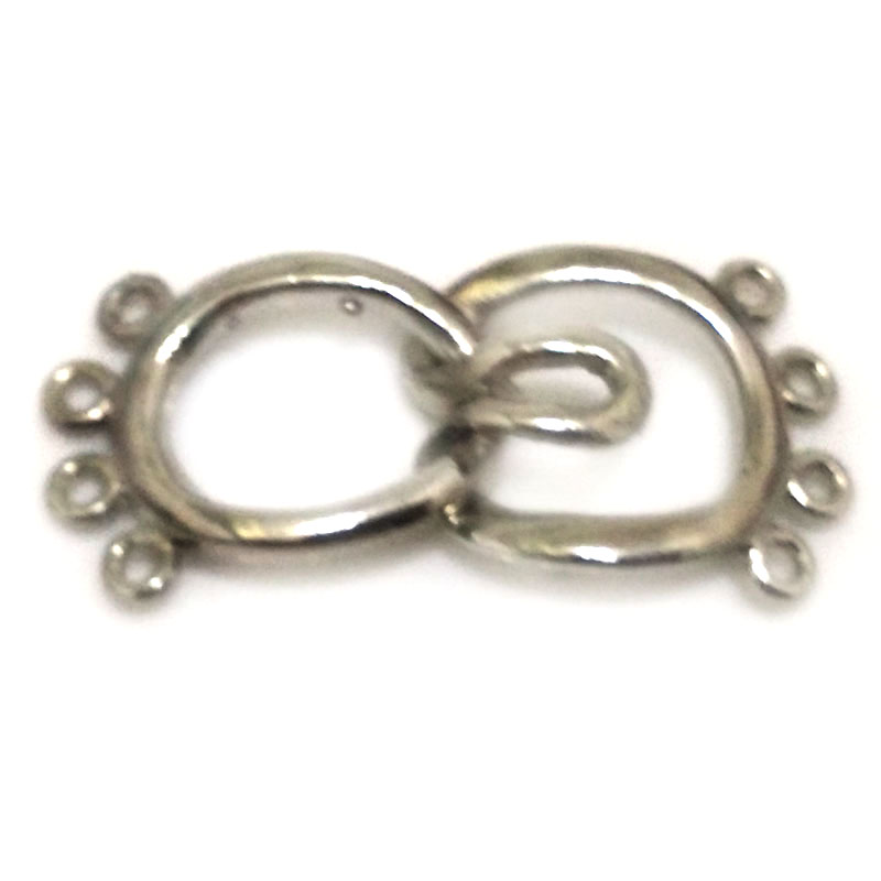Wholesale 16x22mm Three Rows Sterling Silver Clasp