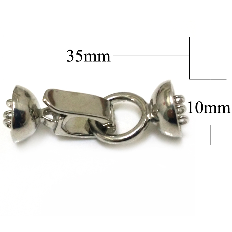 Wholesale 10x35mm Three Row Open Style Silver Jewelry Clasp
