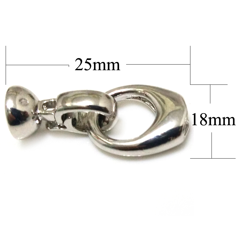Wholesale 18x25mm Single Row Safety Sterling Silver Jewelry Clasp