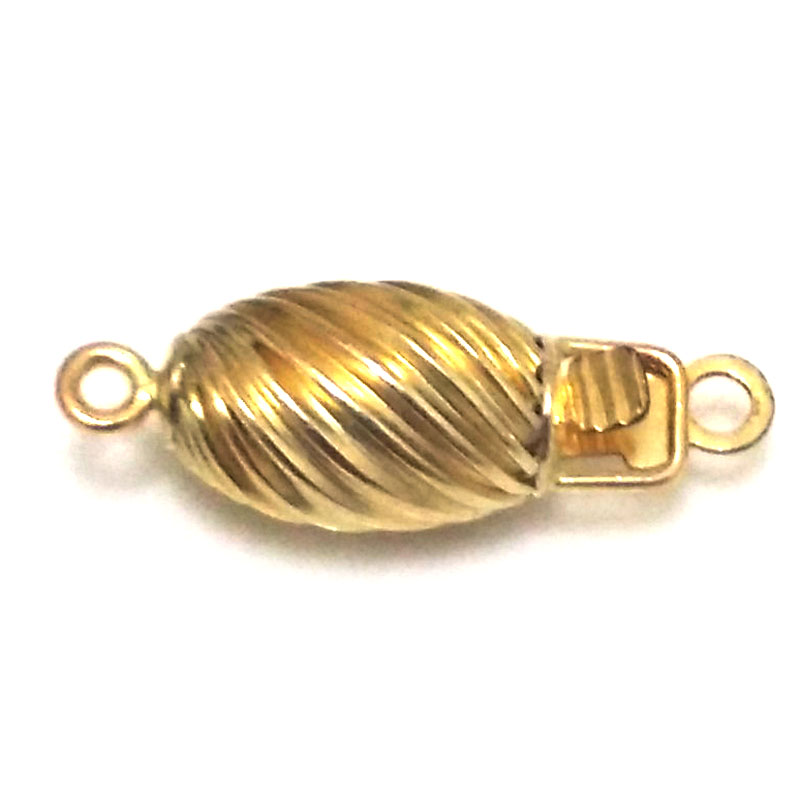 Wholesale 6x18mm Single Row Screw Style 14K Yellow Solid Gold Clasp