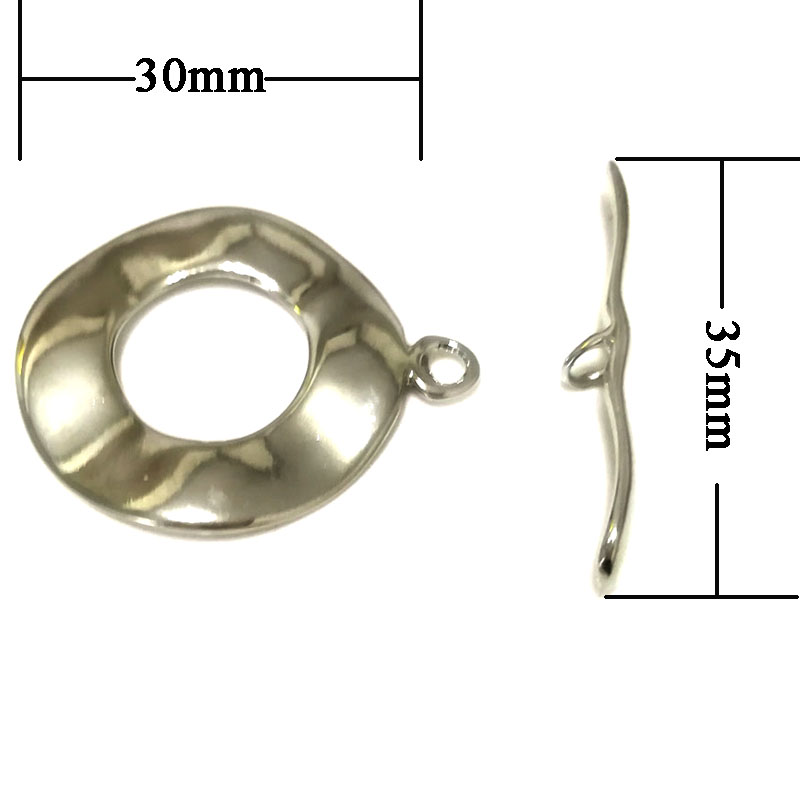 Wholesale 30x35mm Wave Style Jewelry Toggle Clasp