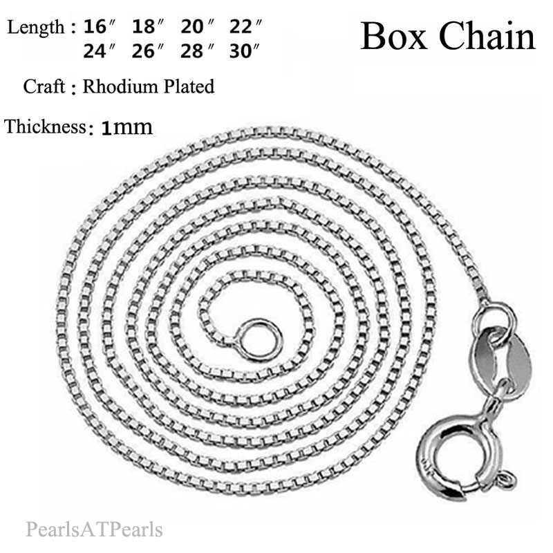 Wholesale Various Lengths of 925 Sterling Silver Box Chain