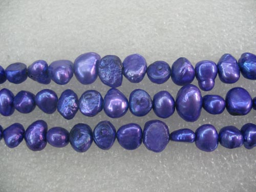16 inches Purple Natural Nugget Pearls Loose Strand