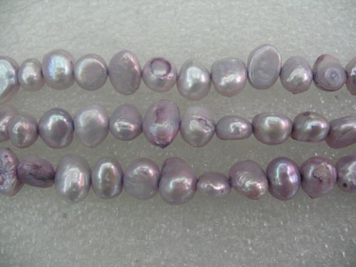 16 inches Light Purple Natural Nugget Pearls Loose Strand