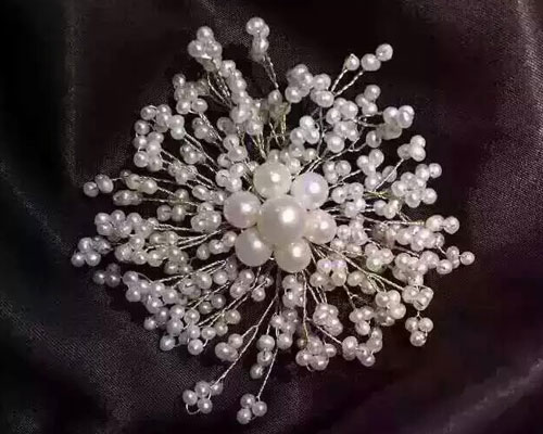 2016 Fashional First Lady Style Natural Pearl Handmade Brooch
