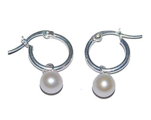 7-8mm AAA Akoya Pearls Earring with 925 Sterling Silver Leverback