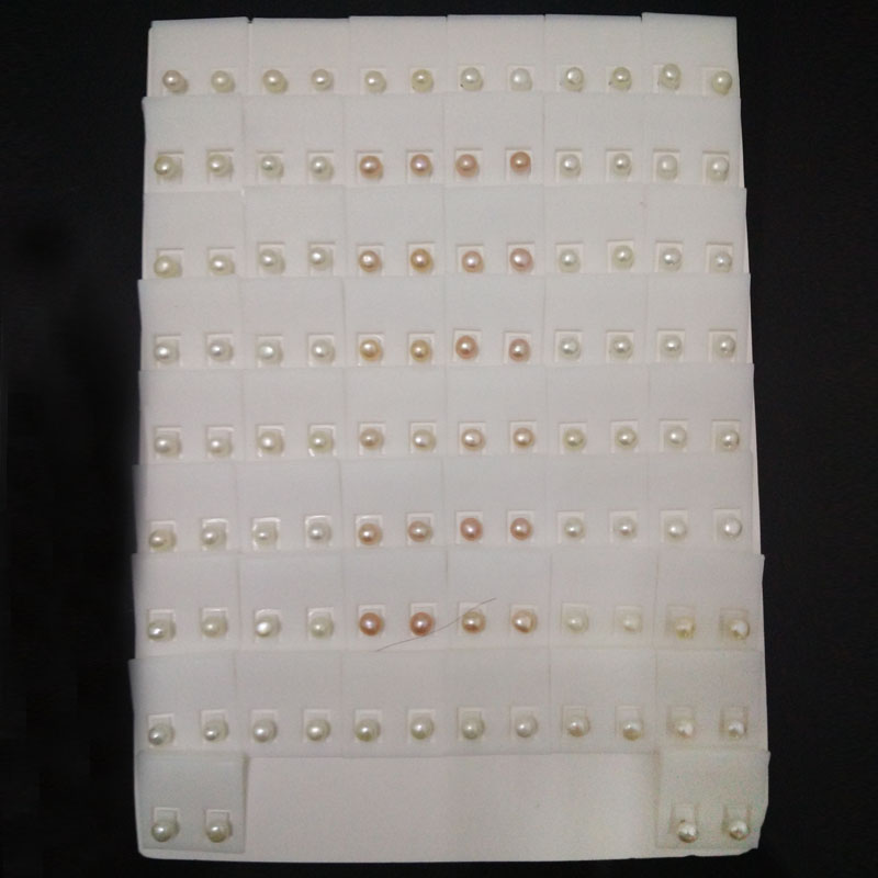 Wholesale 100 Pairs of Natural Pearl Stud Earring,Sold by Set