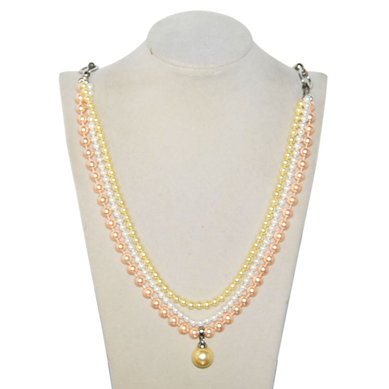 36 inches Long Chain Shell Pendent Pearl Necklace