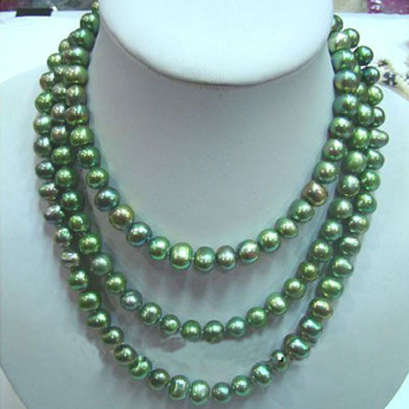 50 inches 9-10mm Potato Pearl Exquisite Pearl Necklace