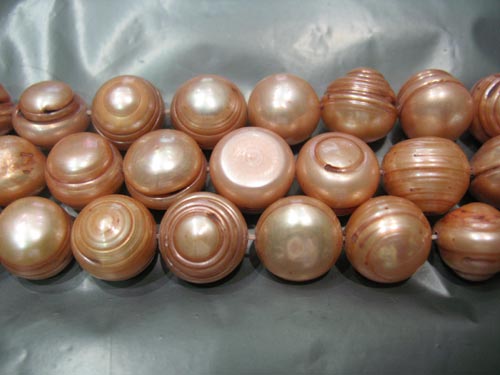 16 inches 11-12mm Natural Pink Potato Fresh Water Pearls Loose Strand