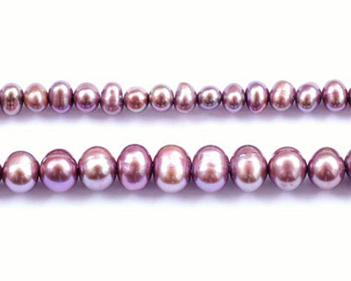 16 inches 7-8mm Natural Lavender Potato Fresh Water Pearls Loose Strand