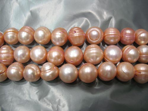 16 inches 9-10mm Natural Pink Potato Fresh Water Pearls Loose Strand