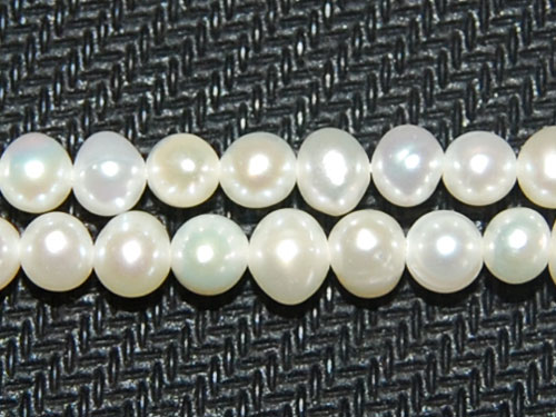 16 inches 4-5mm A White Potato Freshwater Pearls Loose Strand