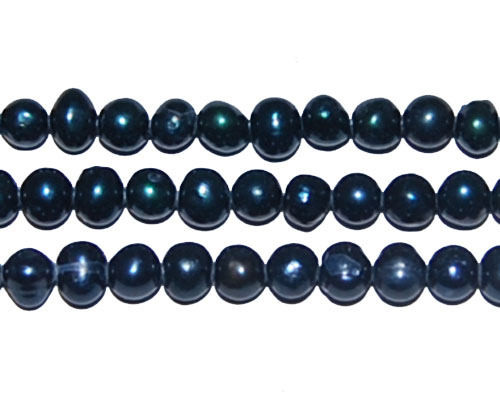 16 inches 4-5mm Black Potato Fresh Water Pearls Loose Strand