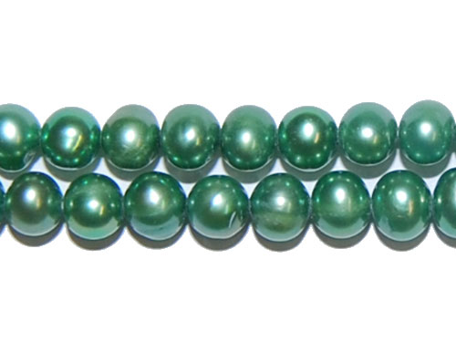 16 inches 4-5mm Light Green Potato Grading Pearls Loose Strand