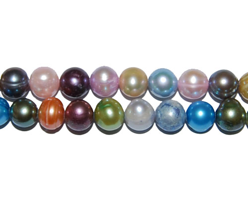 16 inches 8-9mm Multicolor Potato Freshwater Pearls Loose Strand