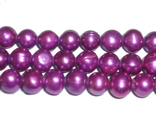 16 inches 9-10mm Purple Potato Freshwater Pearls Loose Strand