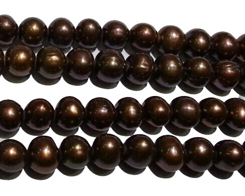 16 inches 6-7mm Chocolate Potato Fresh Water Pearls Loose Strand