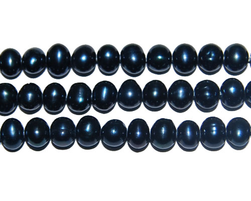 16 inches 5-6mm Black Freshwater Pearls Loose Strand