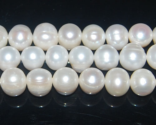 8-9mm Potato Freshwater Pearls, White (16 Strand)