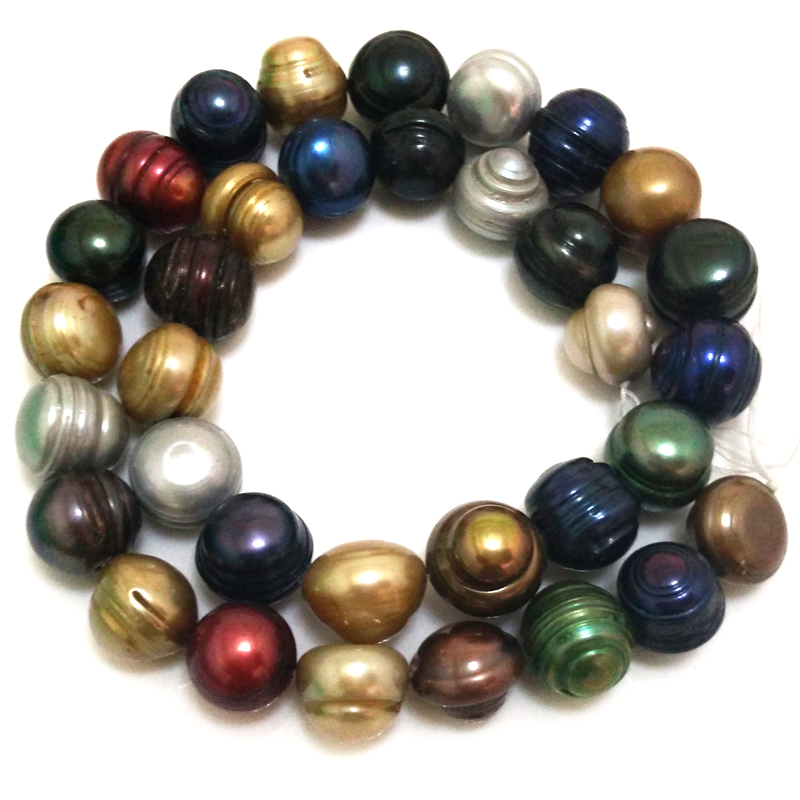 16 inches 12-13mm Multicolor Large Potato Pearls Loose Strand