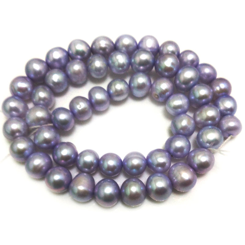 16 inches 8-9mm Light Purple Natural Potato Pearls Loose Strand