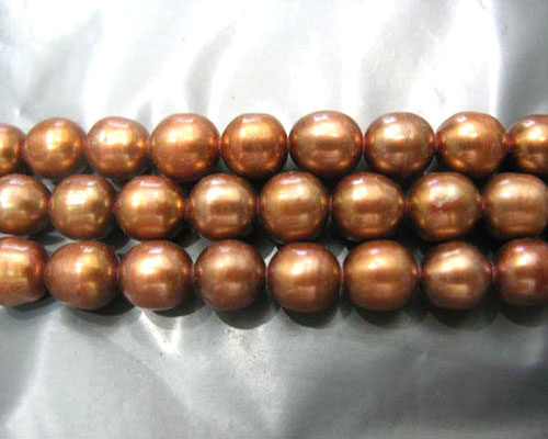 16 inches A 5-6 mm Wine Red Rice Pearls Loose Strand