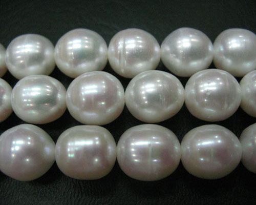 16 inches AAA 10-11mm White Rice Pearls Loose Strand